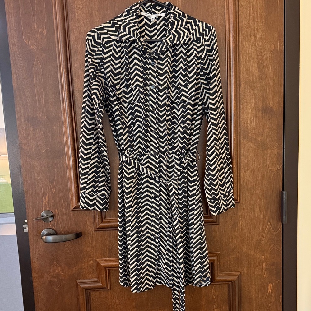 Black and White Chevron Dress